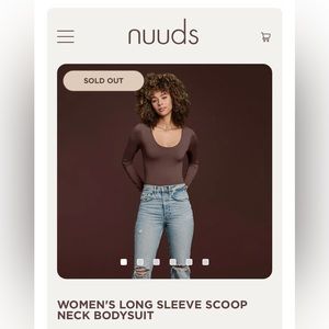 Nuuds long sleeve scoop neck bodysuit